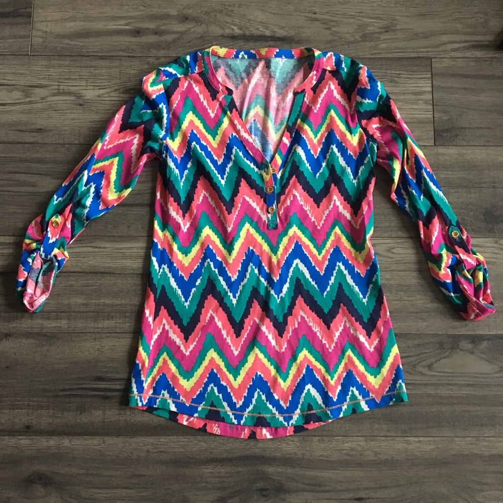 XS Lilly Pulitzer Chevron Tshirt